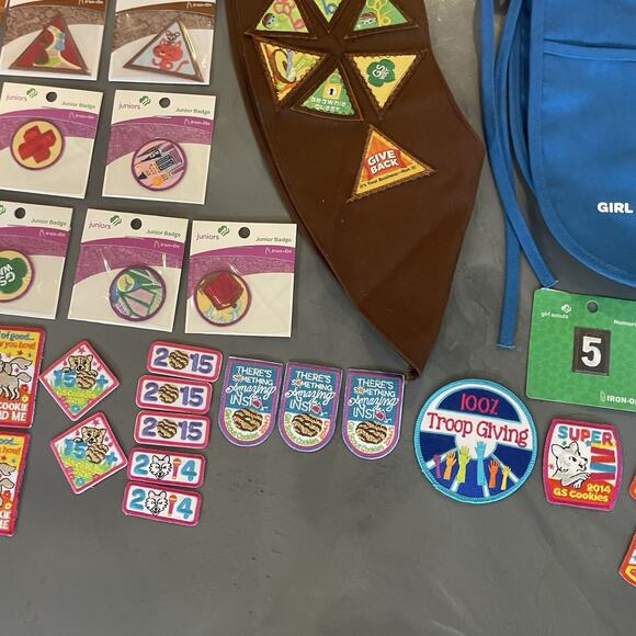86 Girl Scouts Brownies Daisy Badges Patches Pins Vests Sashes Lot 2014/2015 - Picture 3 of 11